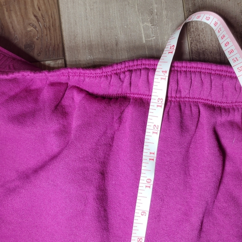 NWT PINK Victoria's Secret Dahlia Magenta Pink Foldover Sweat Shorts Size XL - Picture 7 of 16